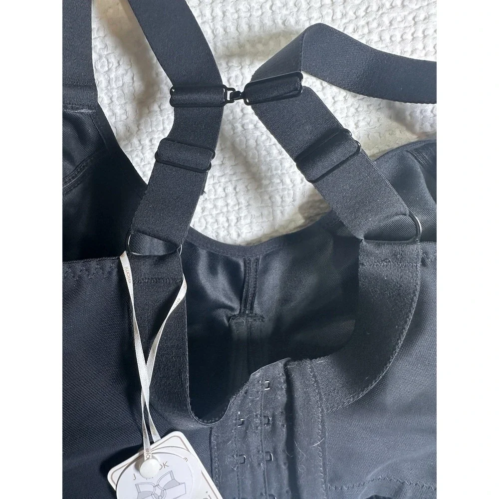 Elomi Energise EL8041 Underwire Sports Bra Black 40HH UK 40L US NWT Gym